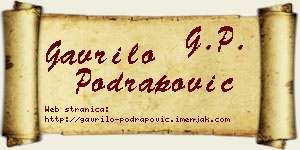 Gavrilo Podrapović vizit kartica